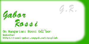 gabor rossi business card